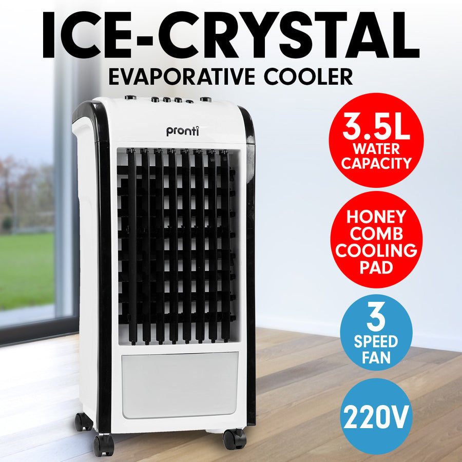 Pronti 3.5L Evaporative Cooler Air Conditioner Humidifier Portable Fan