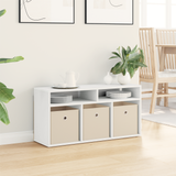 Lowboard with Drawer White 87 x 27.5 x 43 cm - Top-Down View