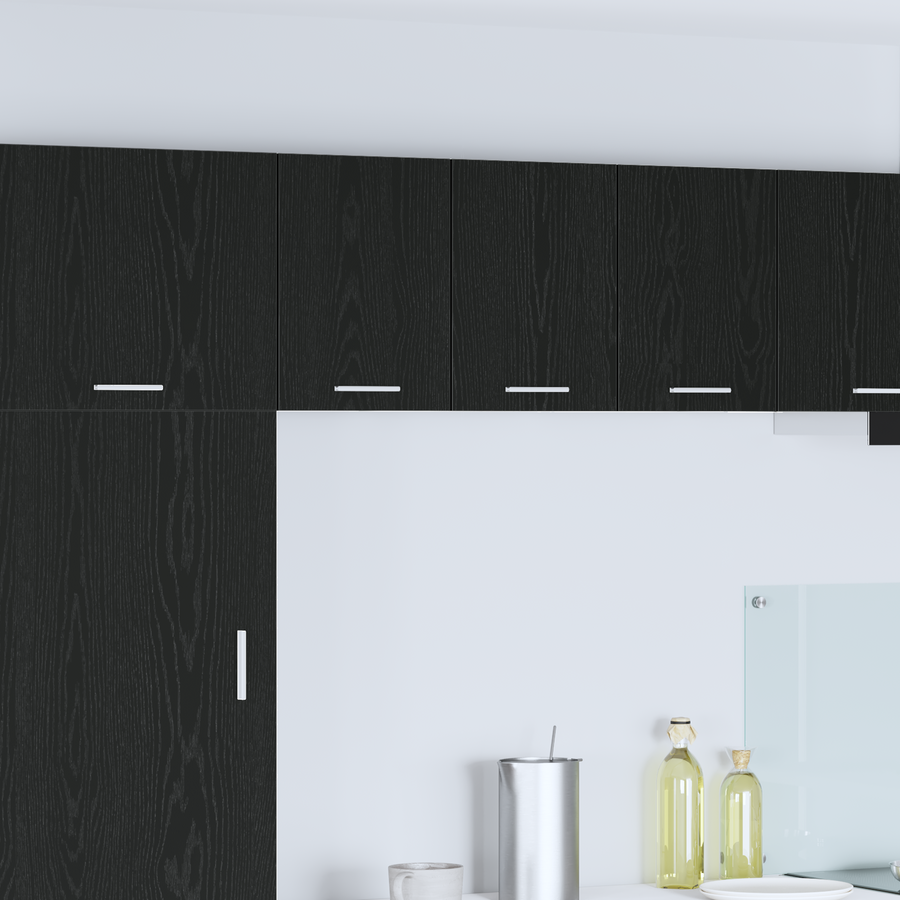 Hanging Cabinet Black Oak and White 30 x 31 x 40 cm