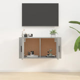 Wall Mounted TV Cabinet Concrete Grey 80x34.5x40 cm - Side View