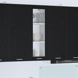 Hanging Cabinet Black Oak 40 x 31 x 100 cm Engineered Wood