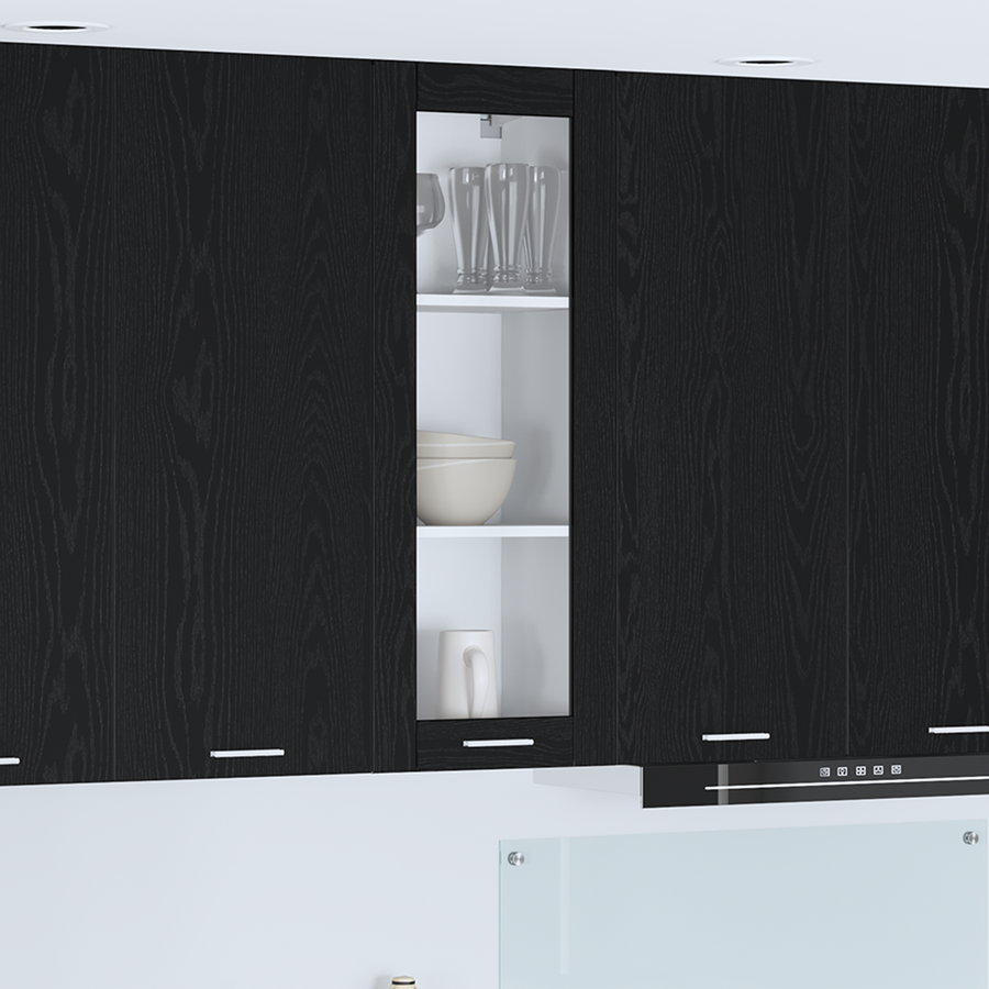 Hanging Cabinet Black Oak 40 x 31 x 100 cm Engineered Wood