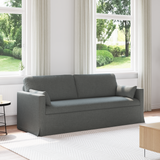 Sofa Dark Grey 198 x 78 x 80 cm Fabric - Front View