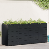 Wheelie Bin Storage for 4 Bins Black 272 x 77,5 x 121,5 cm - Side View