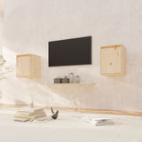 Wall Cabinets 2pcs 30x30x40 cm Solid Wood Pine - Front View