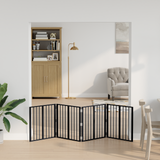 Dog Gate 4 pcs Black 60 x 60 cm Galvanised Steel - Side View
