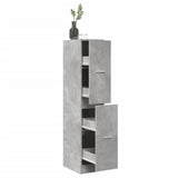 Apothecary Cabinet Concrete Grey 30x41x144.5 cm Engineered Wood - Front View