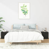 Bedside Cabinets 2 pcs Black 40x39x40 cm - Front View