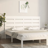 Headboard White 150 cm Solid Wood Pine - Front View