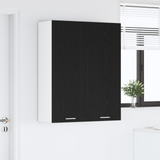 Hanging Cabinet Black Oak 80 x 31 x 100 cm Engineered Wood - Top-Down View