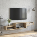 Wall-mounted TV Cabinet Wall-Mounted Sonoma Oak - Top-Down View