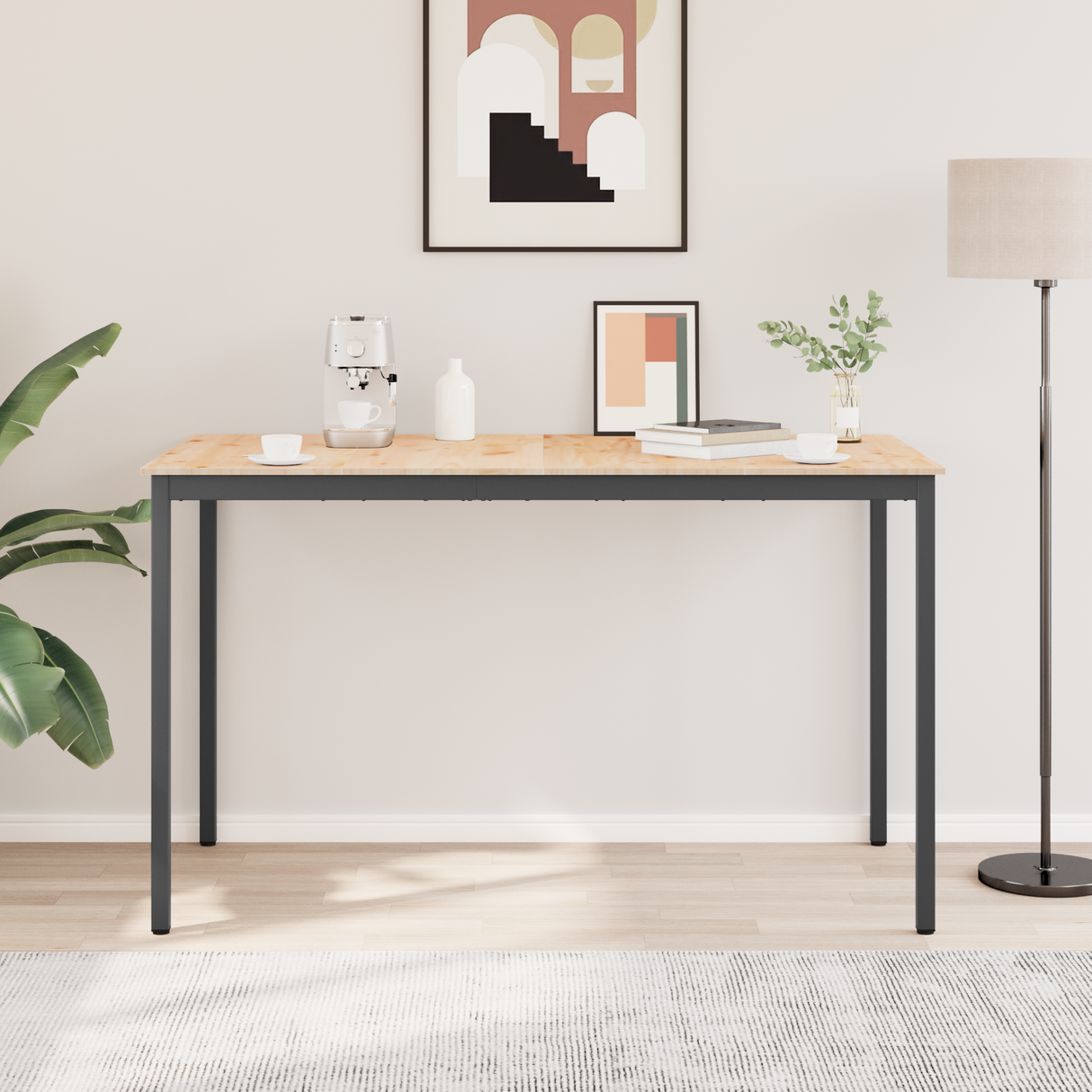 Bar Table Natural 180 x 90 x 105 cm Solid Pine Wood