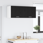 Hanging Cabinet Black Oak and White 50 x 31 x 40 cm