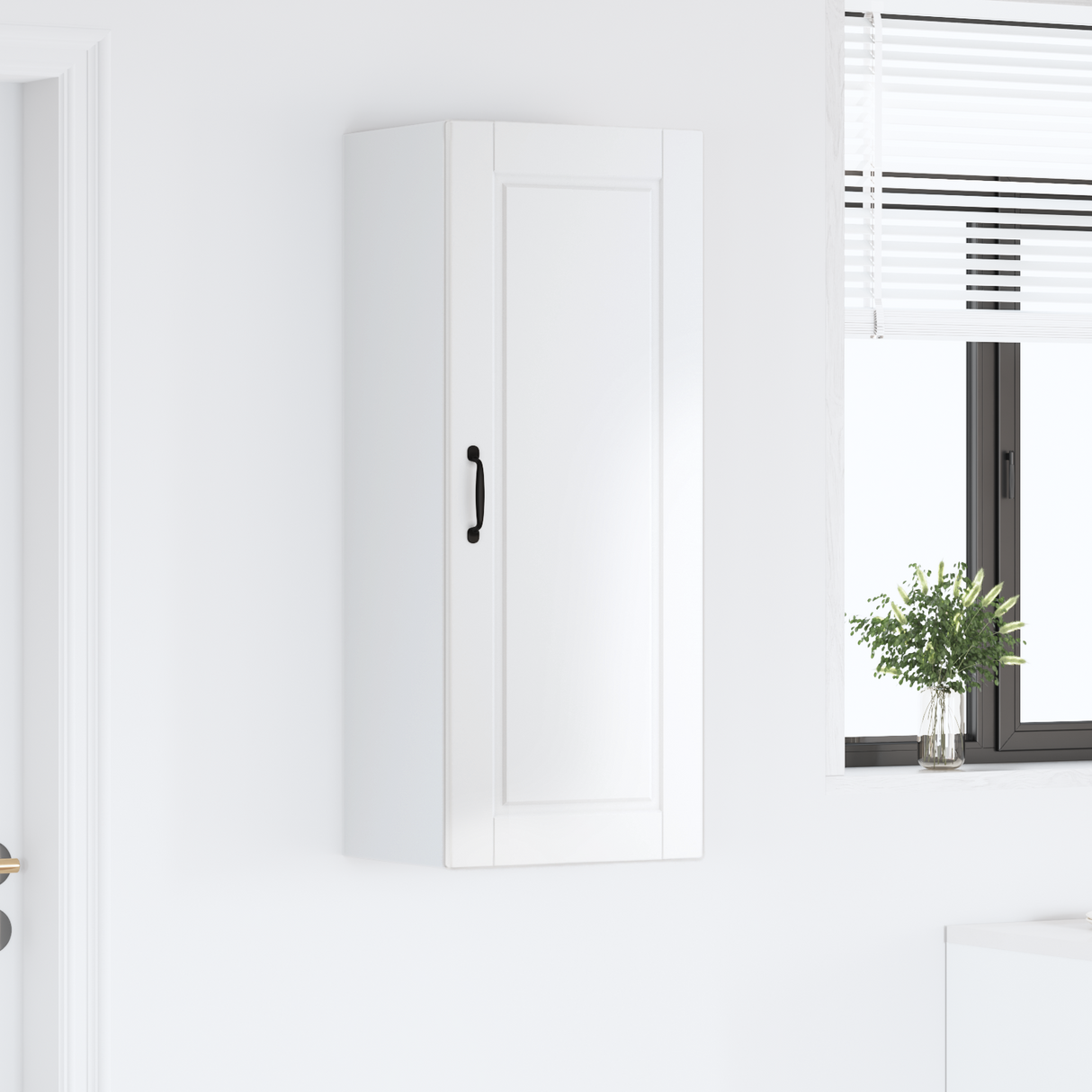 Wall Cabinet PORTO High Gloss White 40 x 31 x 100 cm