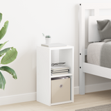 Bedside Table 2 pcs White 25.5 x 22 x 49.5 cm Engineered Wood - Top-Down View