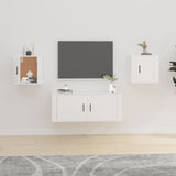 Wall Mounted TV Cabinets 2 pcs White 40x34.5x40 cm - Front View