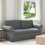 Sofa Dark Grey 175 x 82 x 80 cm Fabric - Front View