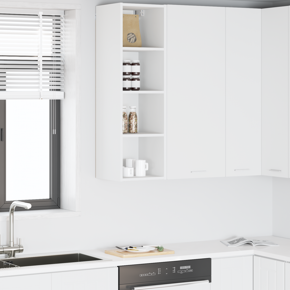 Hanging Cabinet White 30 x 29,5 x 100 cm Engineered Wood