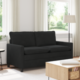 Sofa Black 156 x 81 x 87.5 cm Velvet - Front View