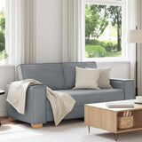 2-Seater Sofa Light Grey 180x78x84 cm Fabric - Front View