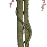 Pink Flowering Artificial Wisteria 180cm - Top-Down View