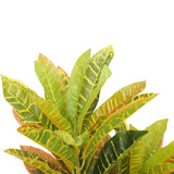 Artificial Potted Flaming Zebra (Codiaeum variegatum / crotons) 55cm - Side View