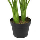 Artificial Potted Taro Plant / Elephant Ear 70cm - Side View