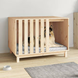Dog House 100x70x72 cm Solid Wood Pine - Front View