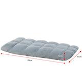 Adjustable Cushioned Floor Gaming Lounge Chair 99 x 41 x 12cm - Grey - Rear View