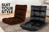 Adjustable Cushioned Floor Gaming Lounge Chair 100 x 50 x 12cm - Black