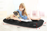 Adjustable Cushioned Floor Gaming Lounge Chair 100 x 50 x 12cm - Black - Close-Up Angle