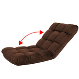 Adjustable Cushioned Floor Gaming Lounge Chair 100 x 50 x 12cm - Brown - Top-Down View