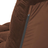 Adjustable Cushioned Floor Gaming Lounge Chair 100 x 50 x 12cm - Brown - 45-Degree Angle