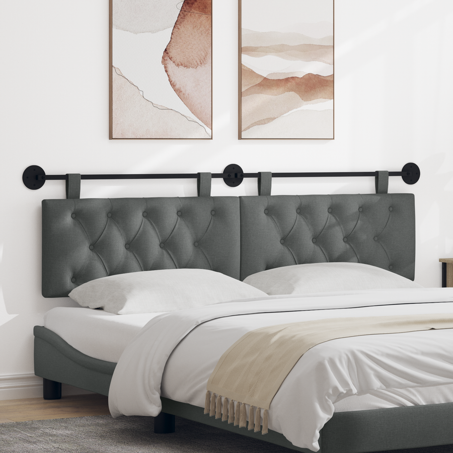 Hanging Headboard Dark Grey Fabric