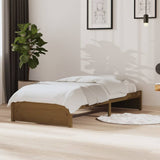 Bed Frame without Mattress Honey Brown Solid Wood 90x190 cm - Front View
