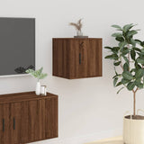 Wall Mounted TV Cabinets 2 pcs Brown Oak 40x34.5x40 cm - Side View
