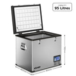 Kolner 95L Stainless Steel Portable Fridge Chest Camping Freezer