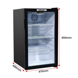 Kolner 100L Mini Bar Wine Fridge Glass Door Beverage Cooler Drinks Refrigerator