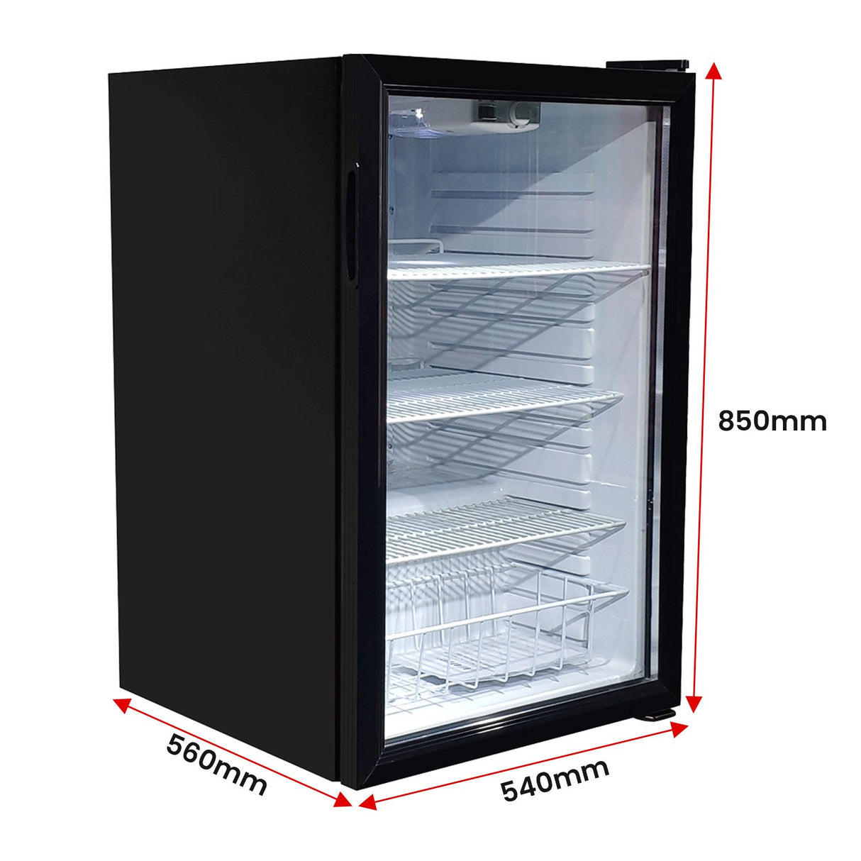 Kolner 130L Mini Bar Fridge Wine Drinks Glass Door Beverage Cooler Refrigerator