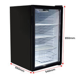 Kolner 130L Mini Bar Fridge Wine Drinks Glass Door Beverage Cooler Refrigerator