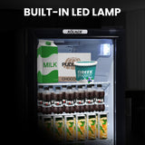 Kolner 70L Mini Bar Fridge Glass Door Beverage Cooler Wine Drinks Refrigerator - Rear View