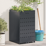 Wheelie Bin Storage with Planter Roof for Single 240L Bin - Side View