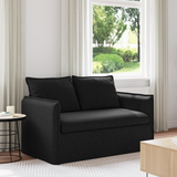 Sofa Black 136 x 82 x 85 cm Fabric - Front View
