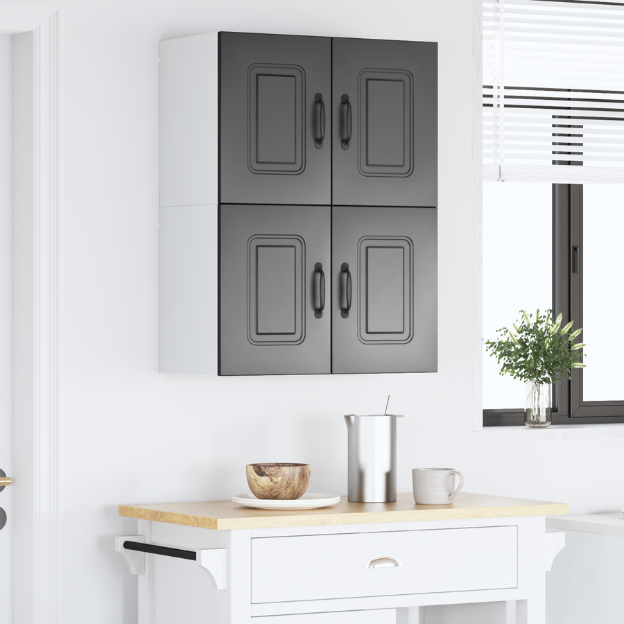 Dishwasher Panel Kalmar 2 pcs Black Engineered Wood