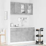 Kitchen Unit LYON 4 pcs Concrete Grey Engineered Wood