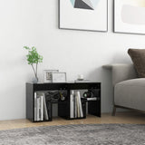 Bed Cabinets 2 pcs Black 40x30x40 cm Engineered Wood - Front View