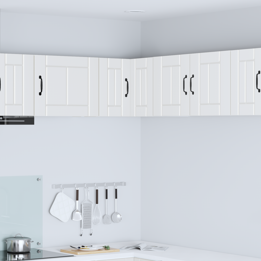 Wall Corner Cabinet LUCCA White 57 x 57 x 40 cm Engineered Wood