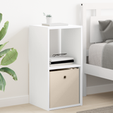 Bedside Table 2 pcs White 35 x 32 x 68.5 cm Engineered Wood - Top-Down View