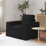 Sofa Black 103 x 80 x 82 cm Fabric - Front View