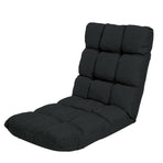 Adjustable Floor Gaming Lounge Line Chair 100 x 50 x 12cm - Black